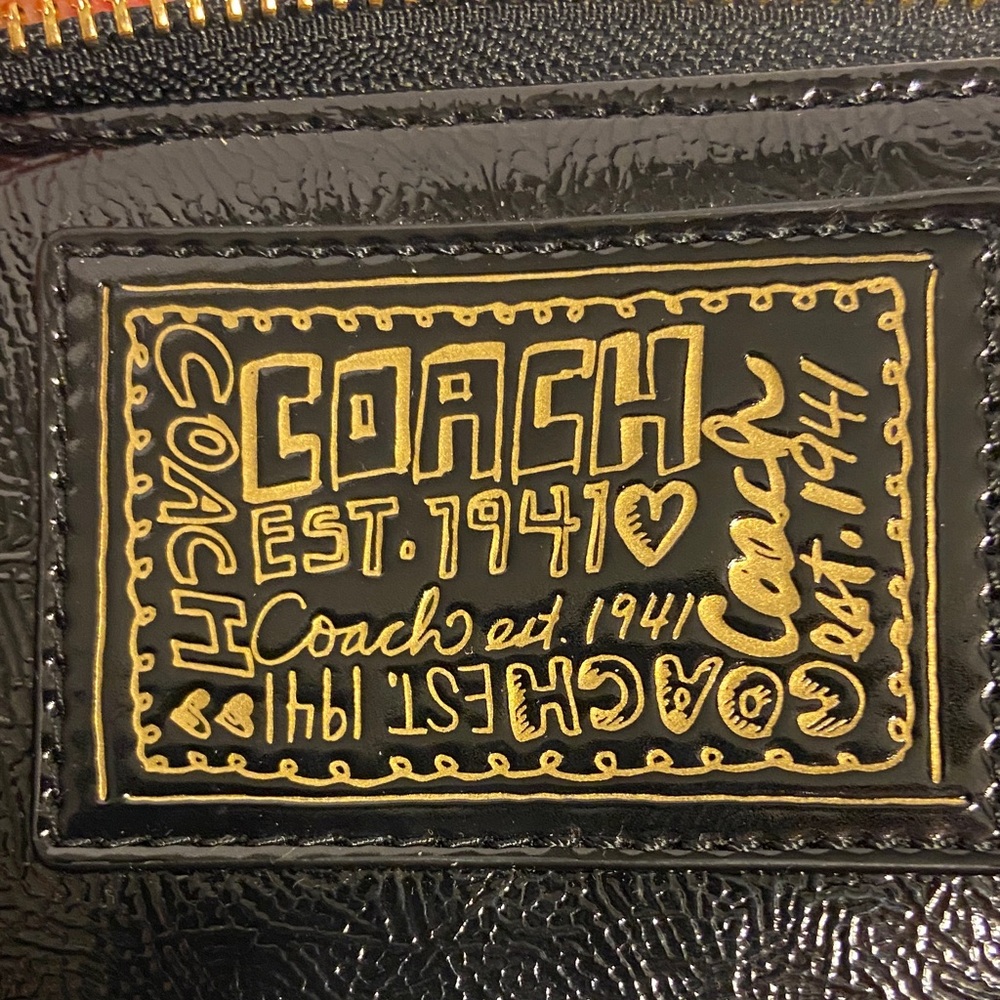 Coach poppy patent Leather long Zip Wallet - Picture 3 of 11